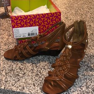 Tory Burch Bennett Glazed Lounge wedges